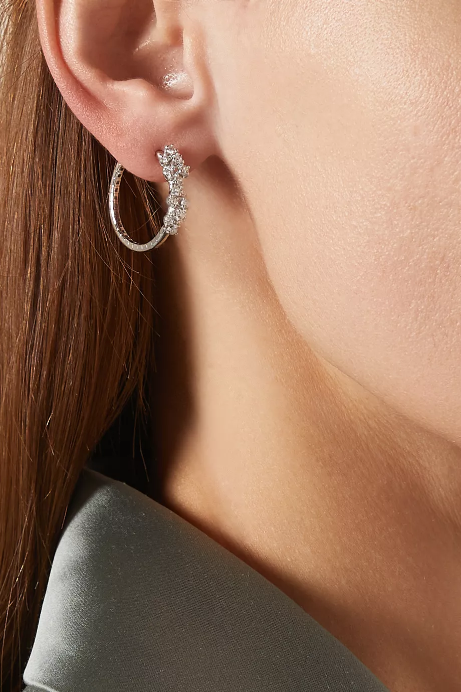 Buy Damiani White Mimosa Diamond Earrings in White Gold For Women Online Ounass Oman