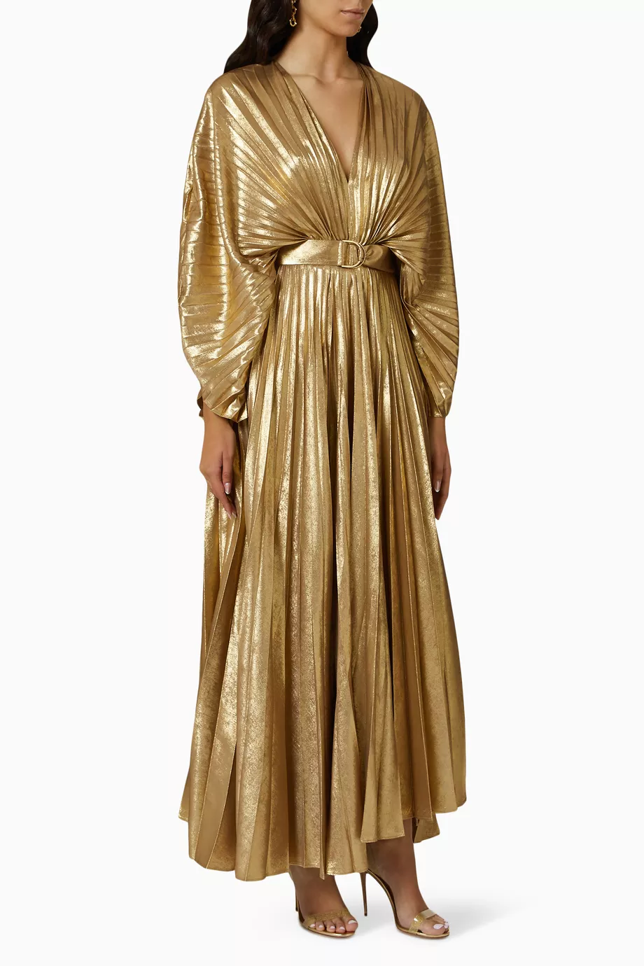 Buy Acler Gold Westover Pleated Maxi Dress For Women Online | Ounass Oman