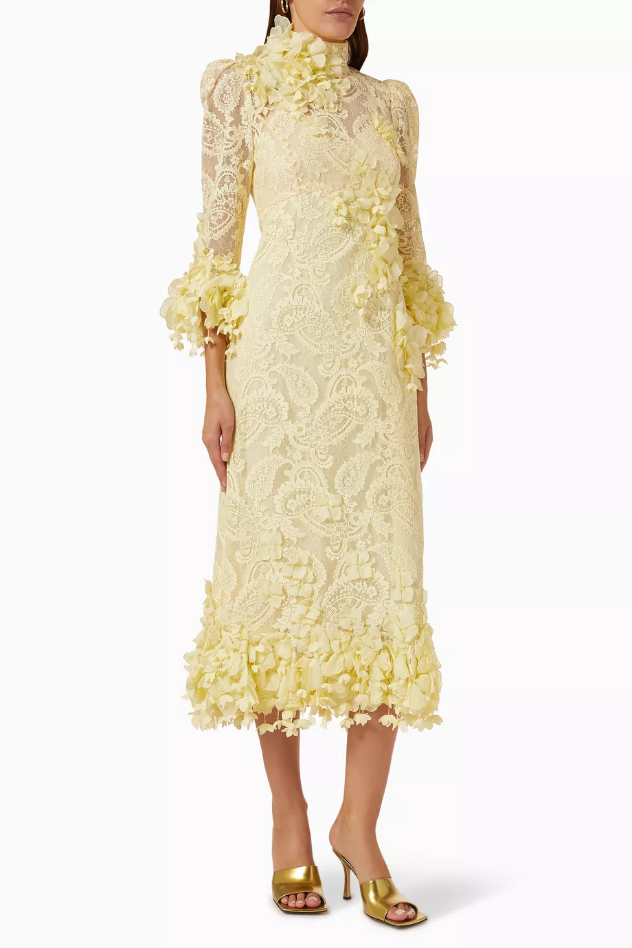 zimmermann yellow lace dress Zimmermann