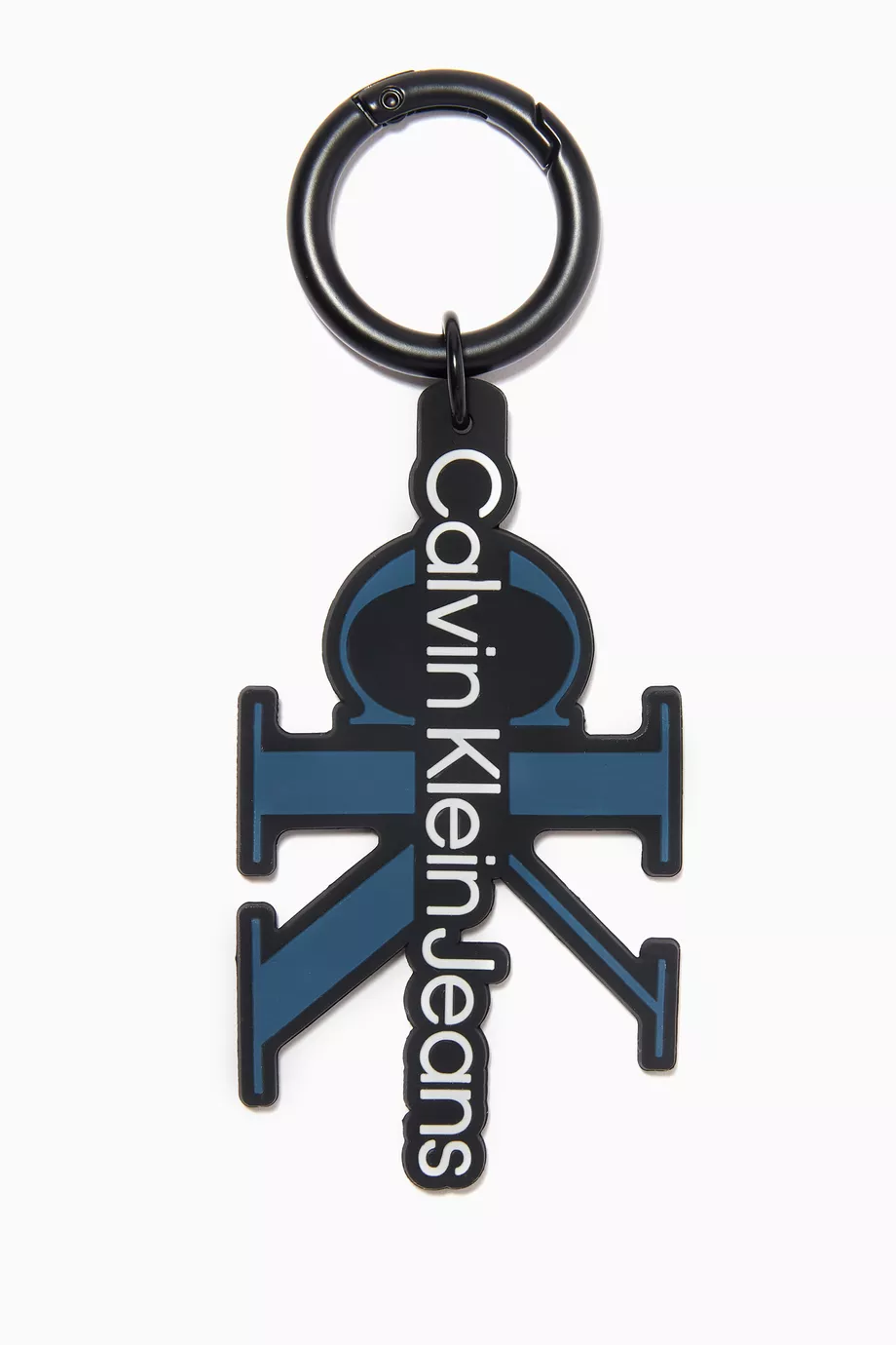 Buy Calvin Klein Jeans Black Tagged Logo Key Ring in Silicone For Men Online Ounass Oman