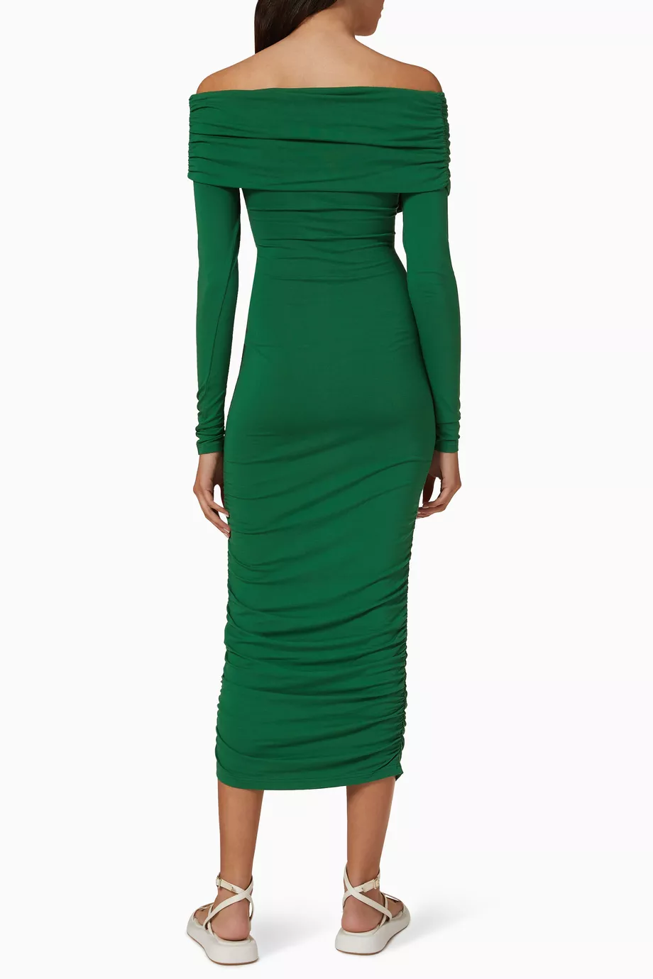 white christmas dresses Marleen | Scoop Neck Bodycon Midaxi Dress main image 0