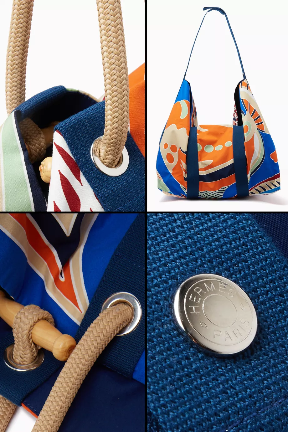 Buy Hermès Pre-Loved Multicolour Unused Small Cabas Imprime