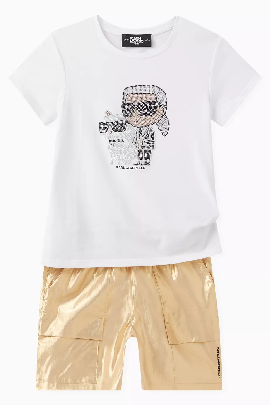 KARL LAGERFELD Short Junior Noir - Short Classique Élégant Pour Enfant