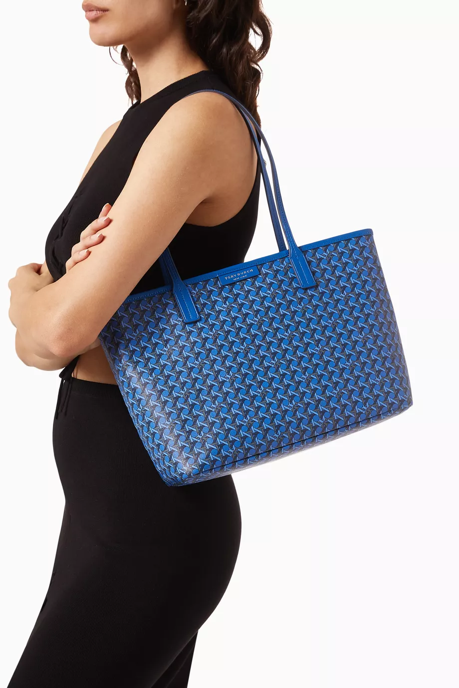 Buy Tory Burch Blue Small Ever ready Zip Tote Bag in Coated canvas For Women Online Ounass Oman