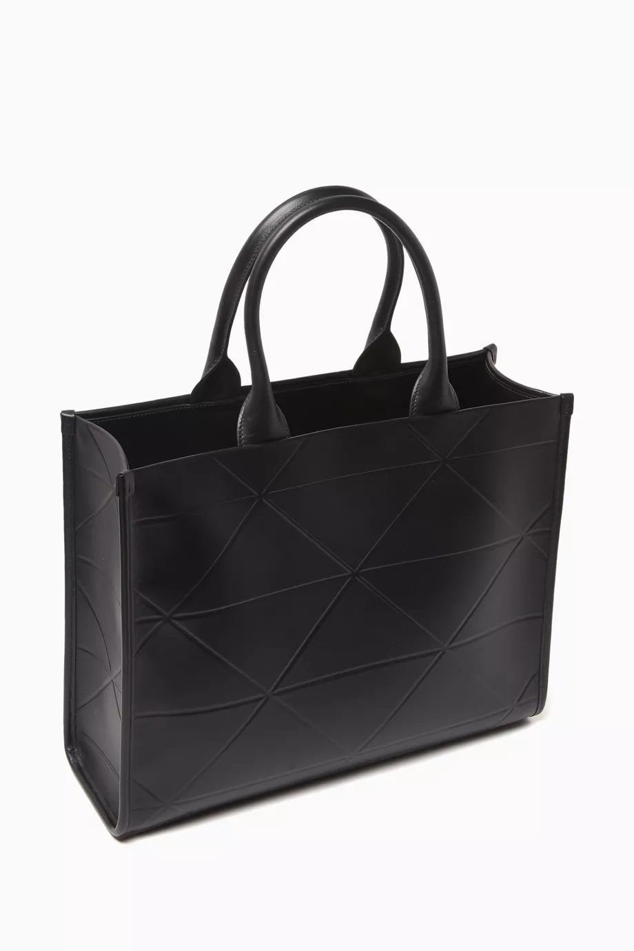 Buy Prada Black Medium Symbole Tote Bag in Leather For Women