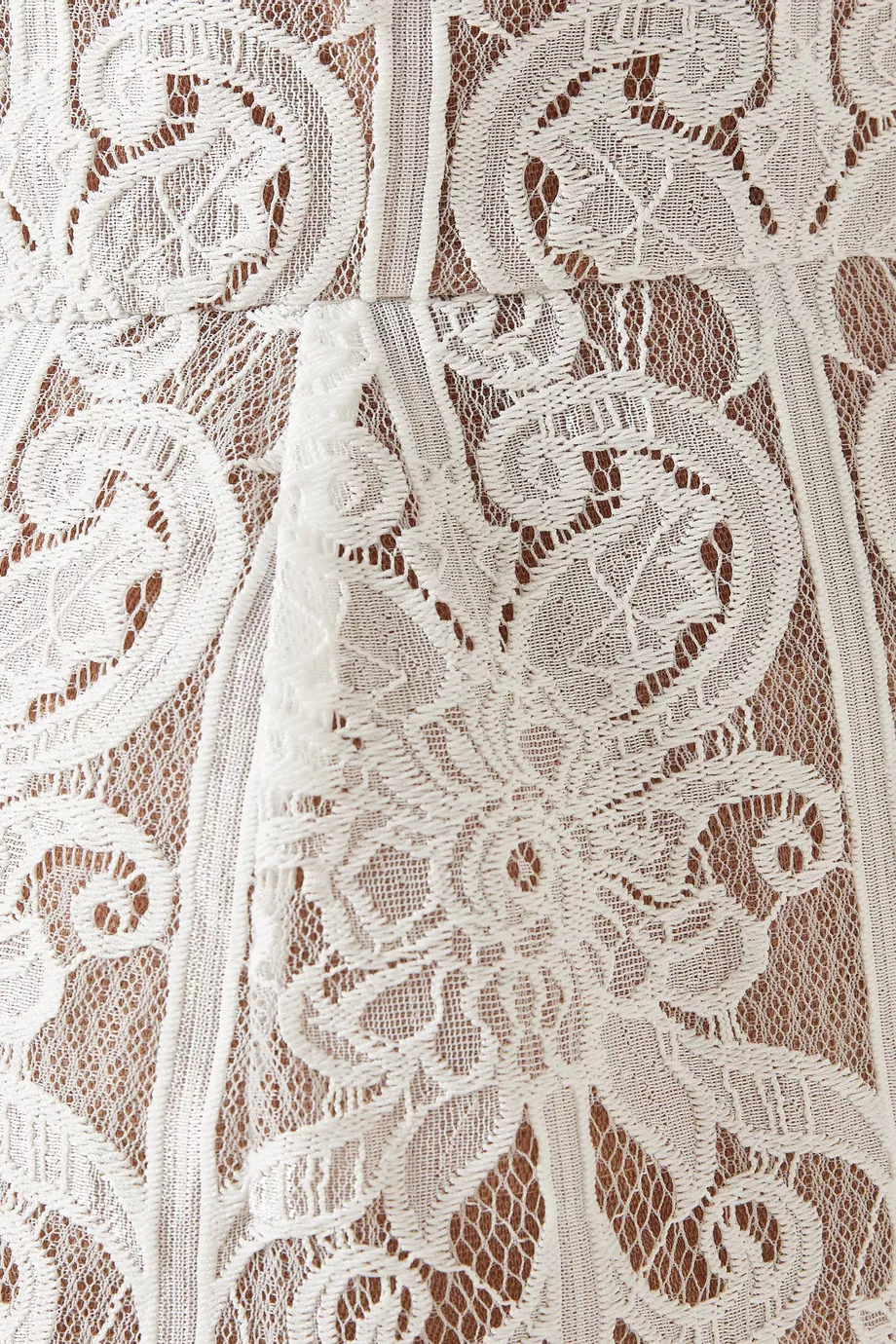 bronx and banco casey lace mini dress Bronx And Banco Casey Belted Scalloped Lace Mini Dress In White