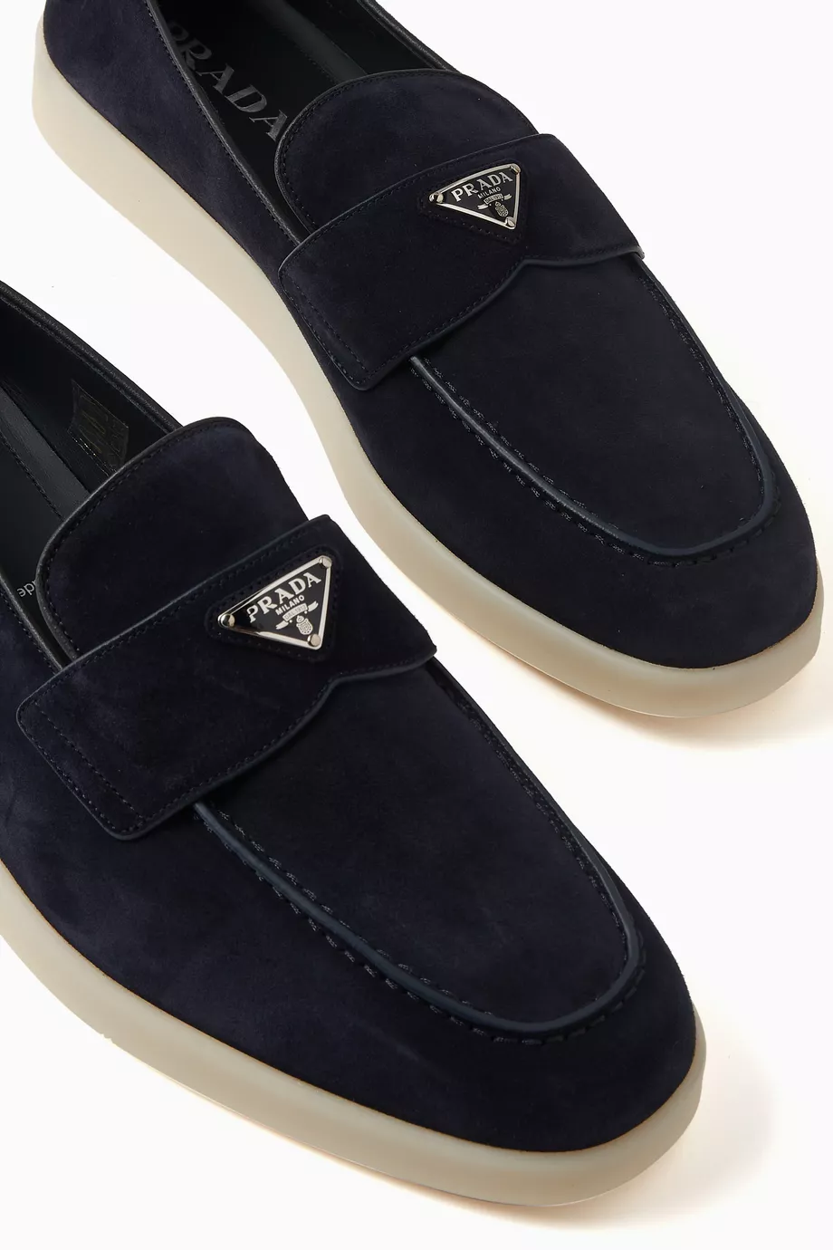 prada suede loafers mens