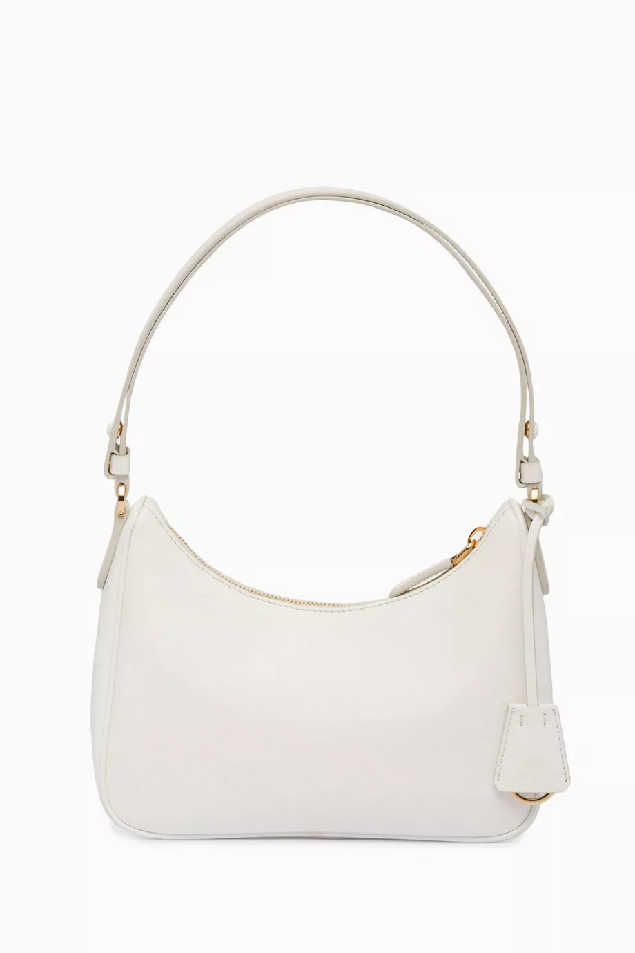 Buy Prada White Mini Re-Edition Shoulder Bag in Saffiano Leather