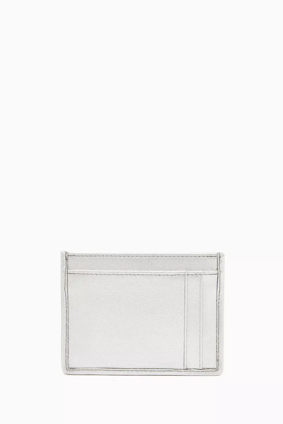 Buy Miu Miu Silver Matelasse Card Holder in Nappa Leather For