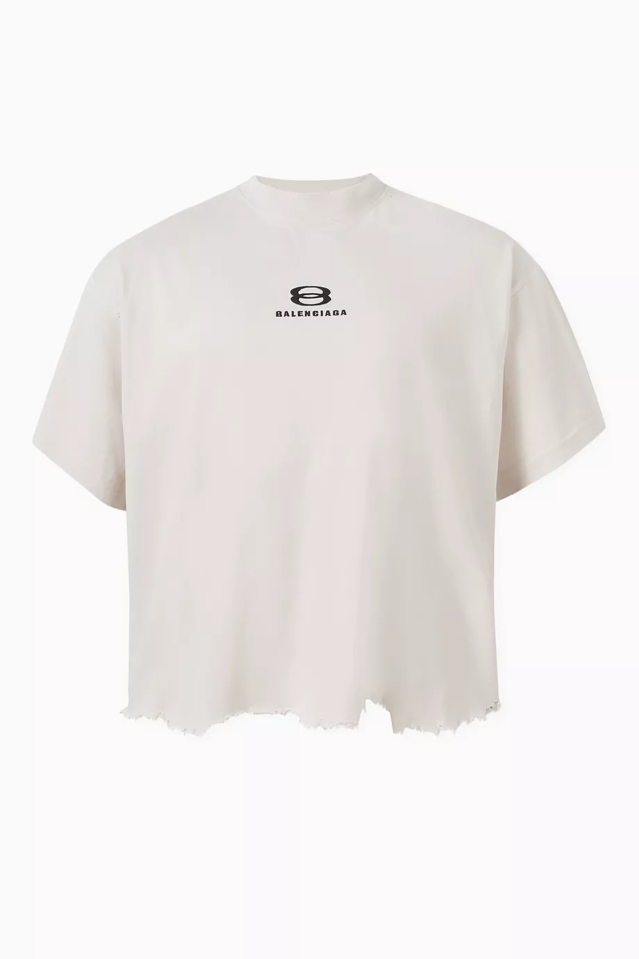 Buy Balenciaga White Unisex Unity Sports Icon Large Fit Cropped T