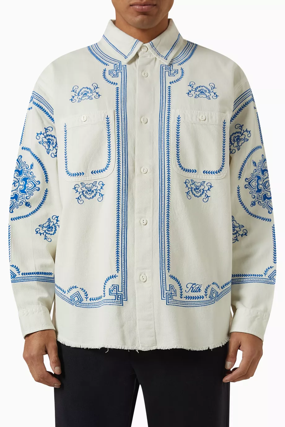 Buy Kith Neutral Apollo Shirt in Denim For Men Online | Ounass Oman