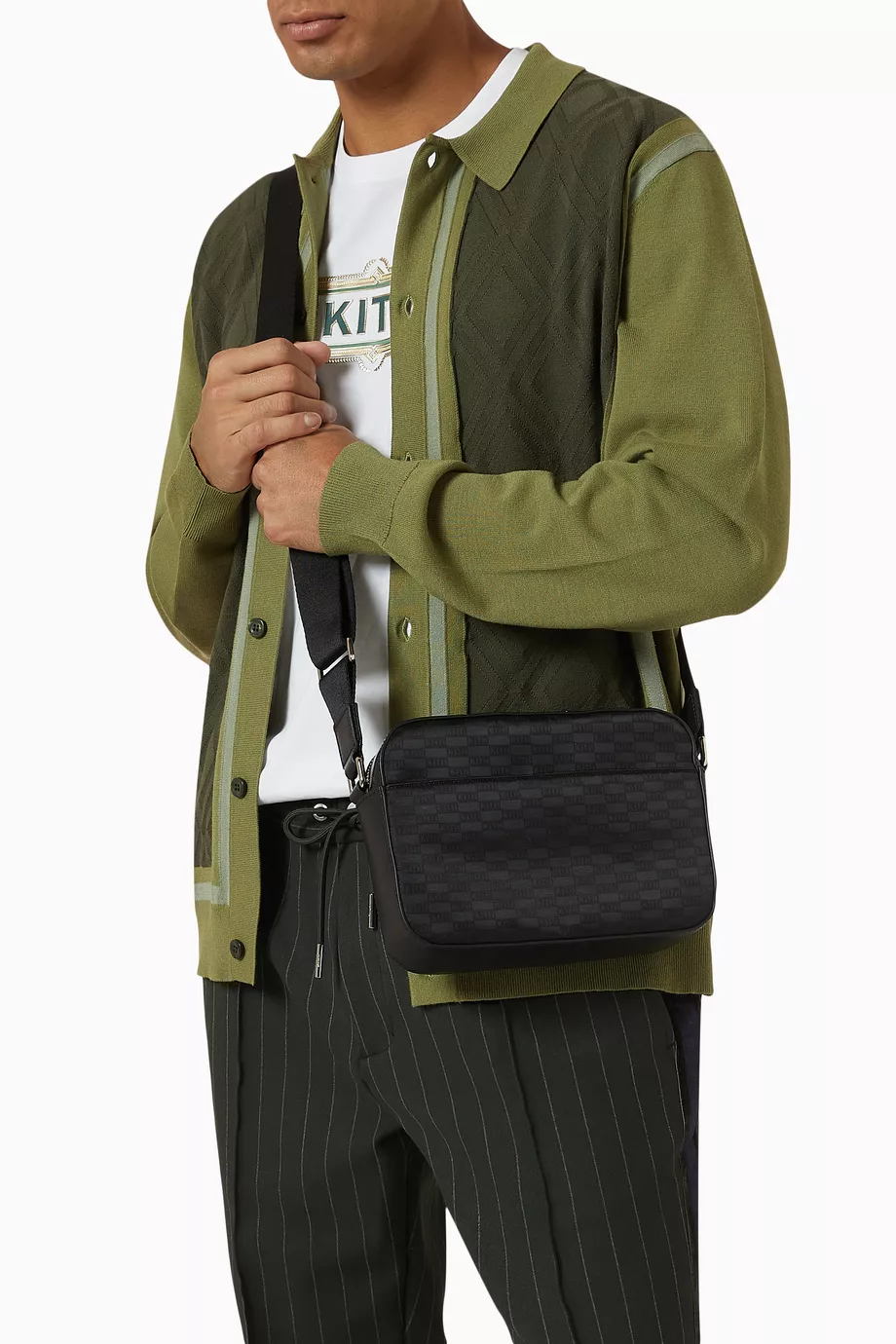 Buy Kith Black Camera Crossbody Bag in Jacquard Nylon For Men Online Ounass Oman