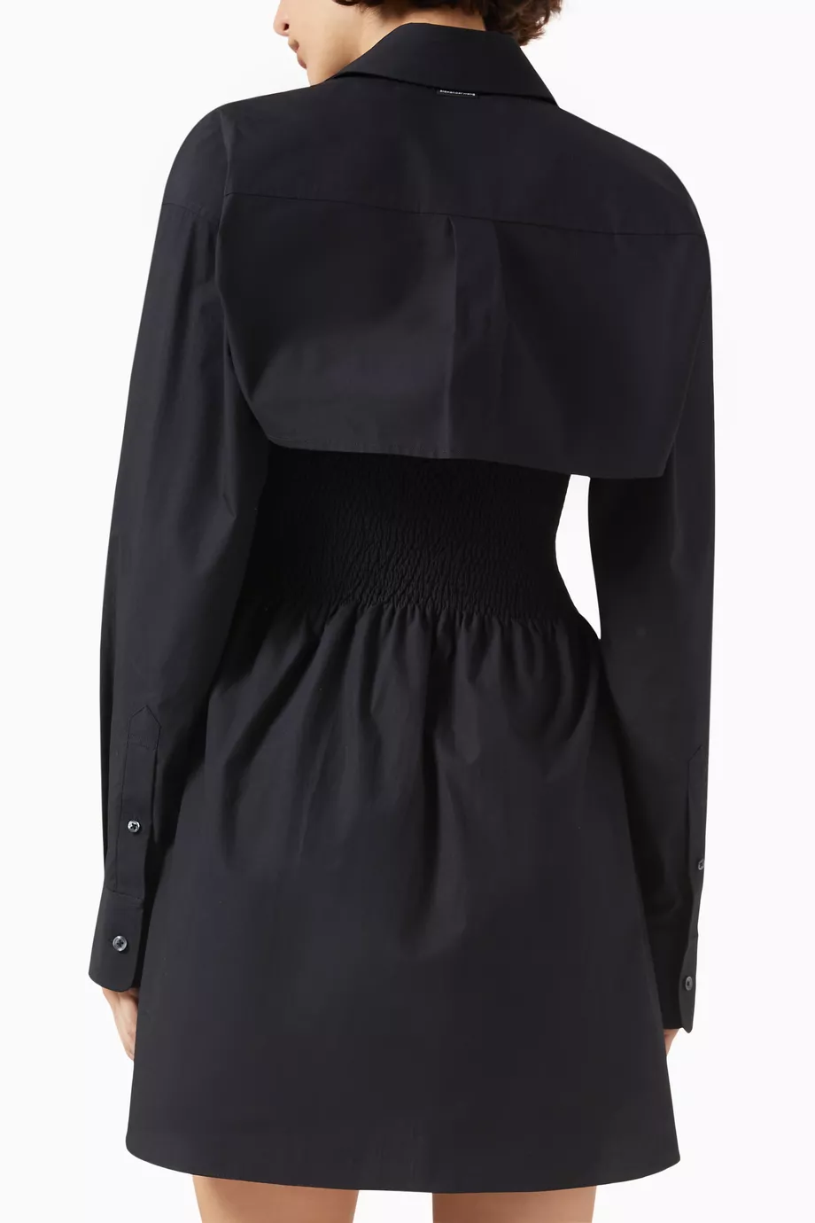 knee length dresses for ladies Smocked Mini Dress With Overshirt  Club21.com