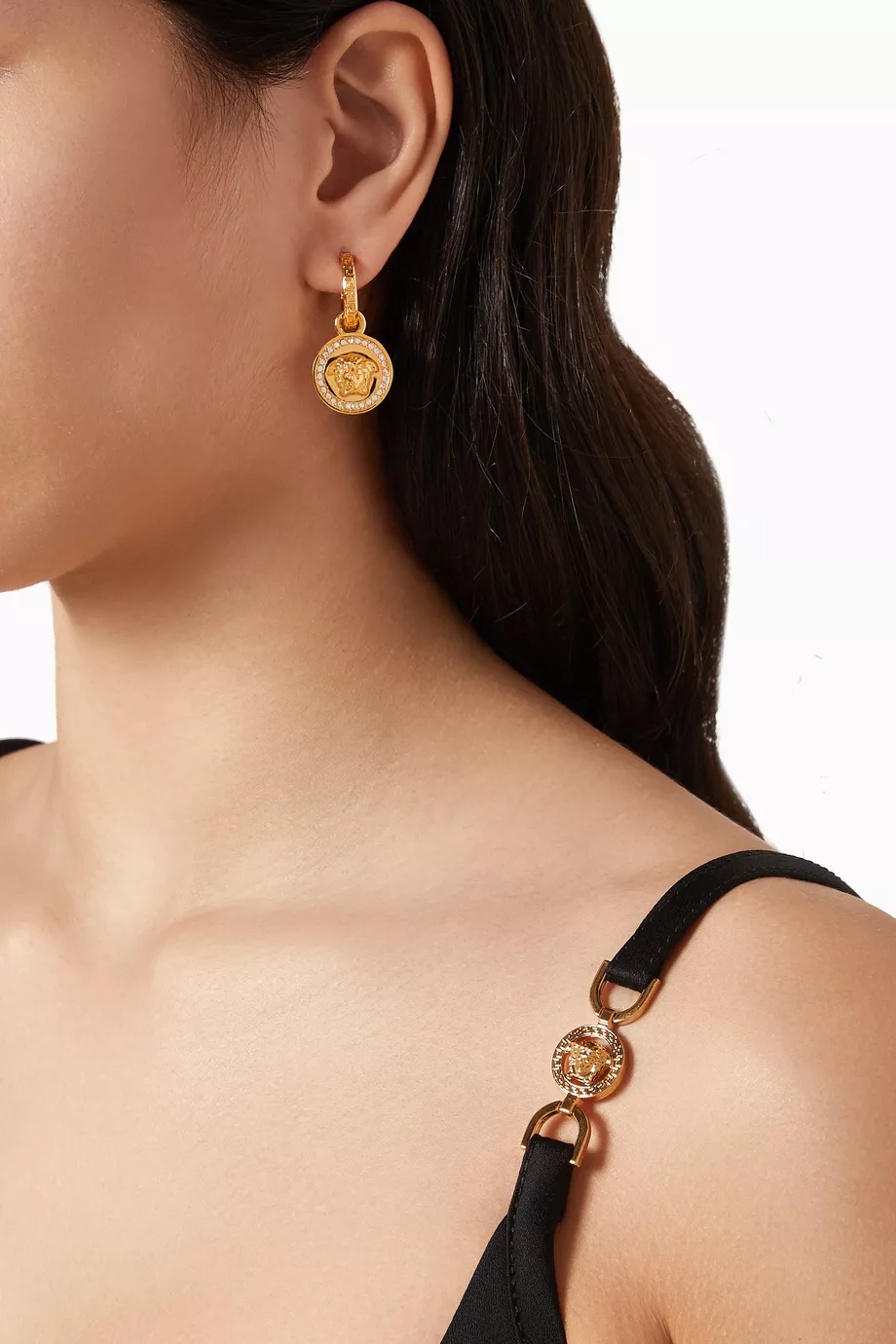 Greca and medusa drop earring on sale