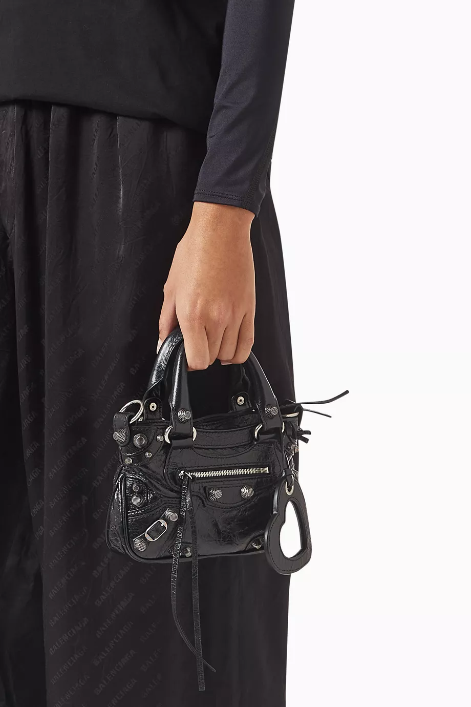 Buy Balenciaga Black Mini Neo Cagole Tote Bag in Arena