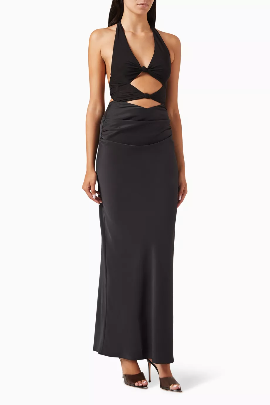 Buy Bec + Bridge Black Solare Halter Maxi Dress in Stretch Nylon For Women  Online | Ounass Oman