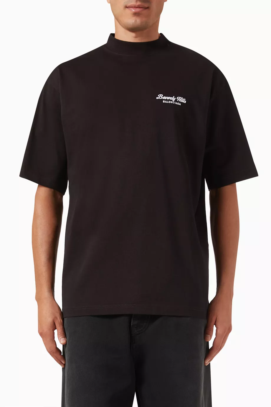 Buy Balenciaga Black Unisex Beverly Hills Medium Fit T-shirt in