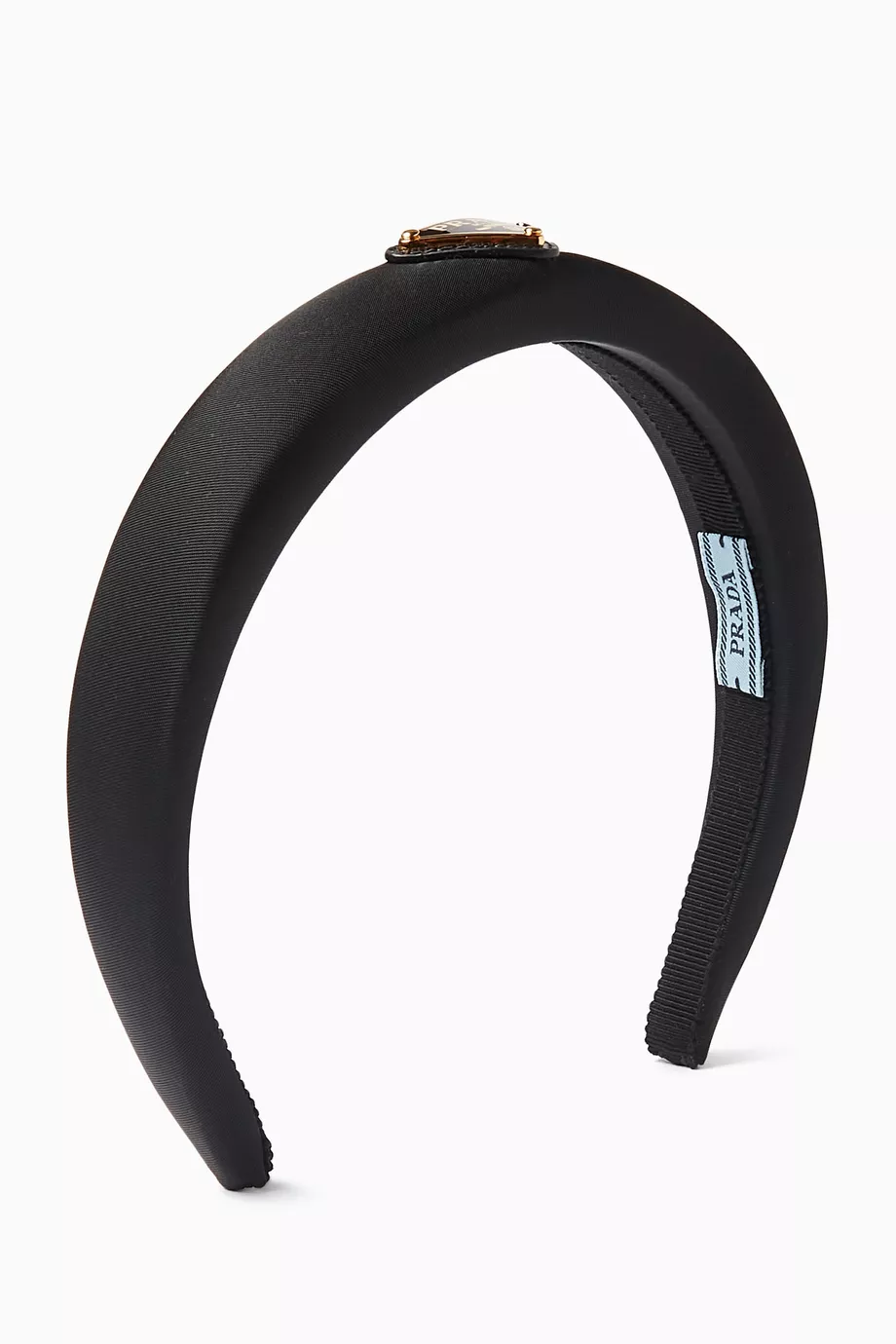 Prada Black Padded Headband with Subtle Logo 1IH080_2DMI_F0002_SLF.jpg main image 3