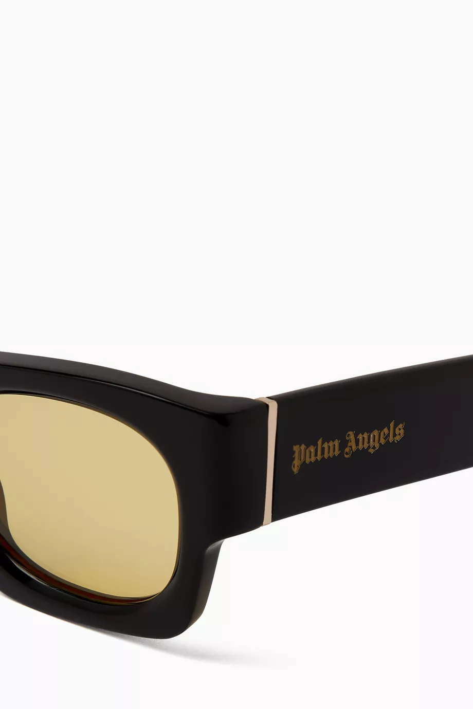 Buy Palm Angels Black Bodie Rectangle Sunglasses in Acetate  display picture 1