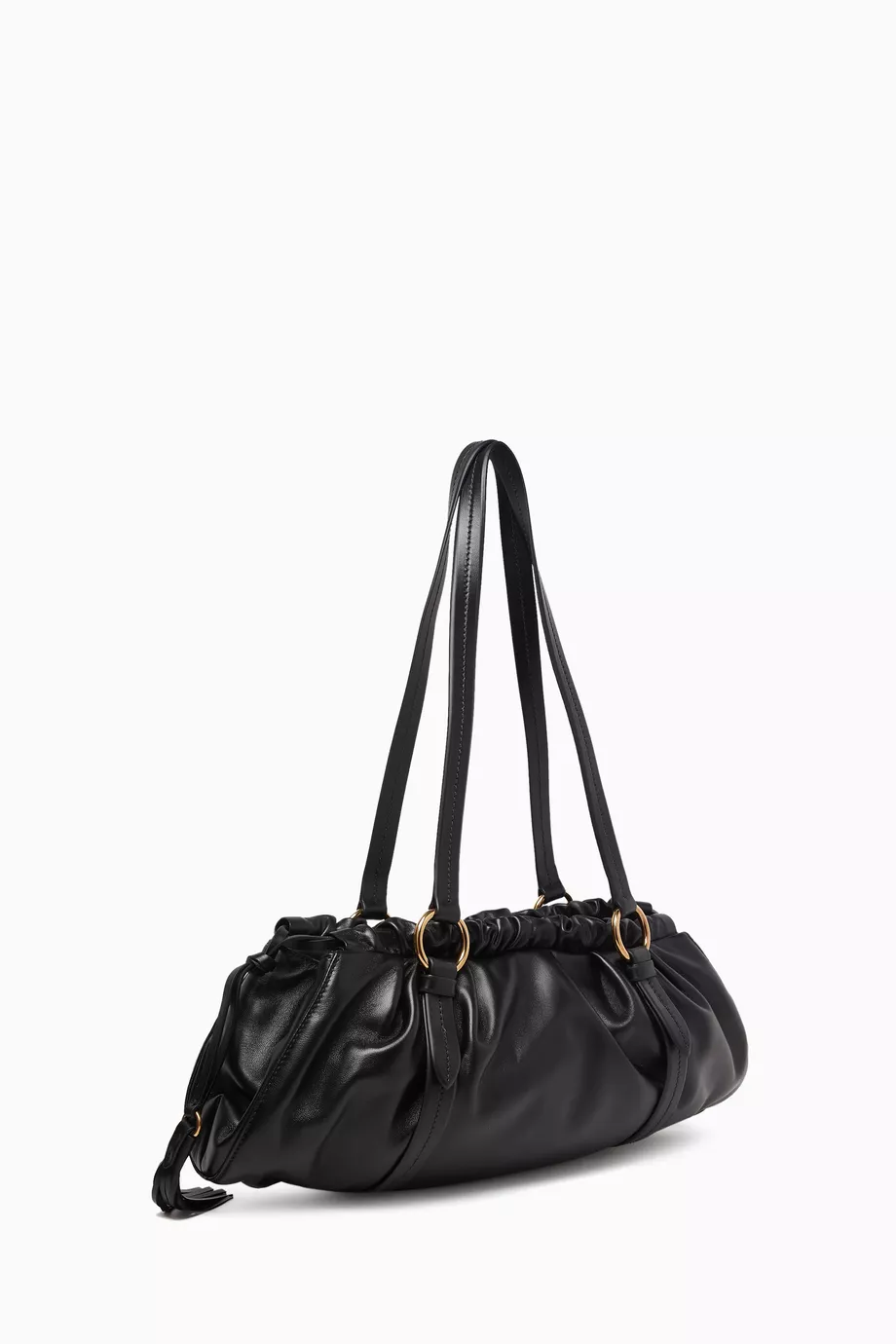 Buy Miu Miu Black Medium Joie Shoulder Bag in Leather For Women
