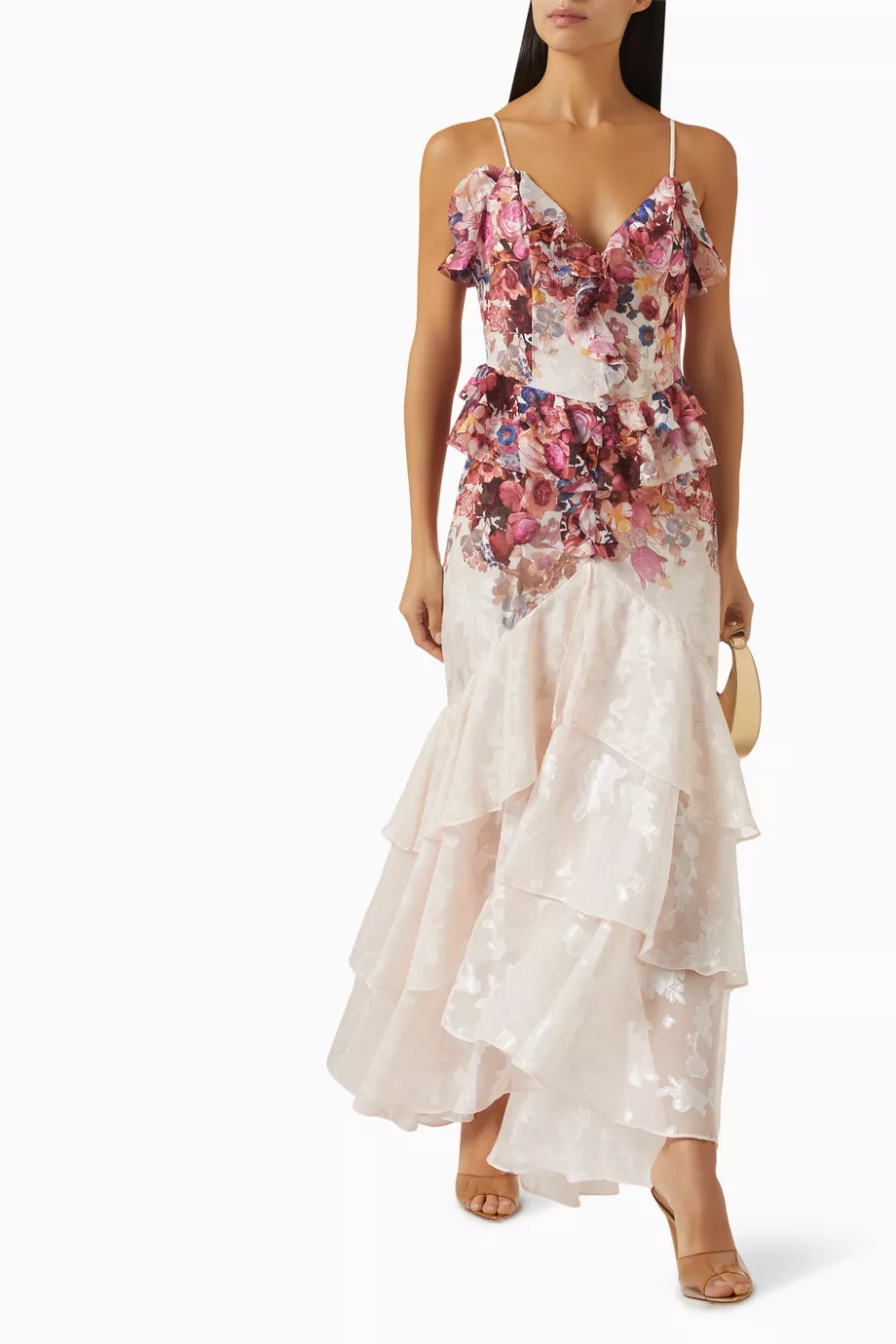 chinese dress ladies Giselle Ruffled Maxi Dress