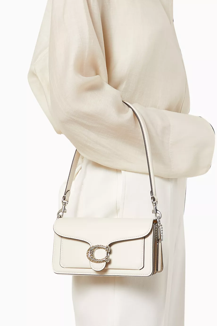 Buy Coach White Tabby 20 Shoulder Bag in Pebble Leather For Women