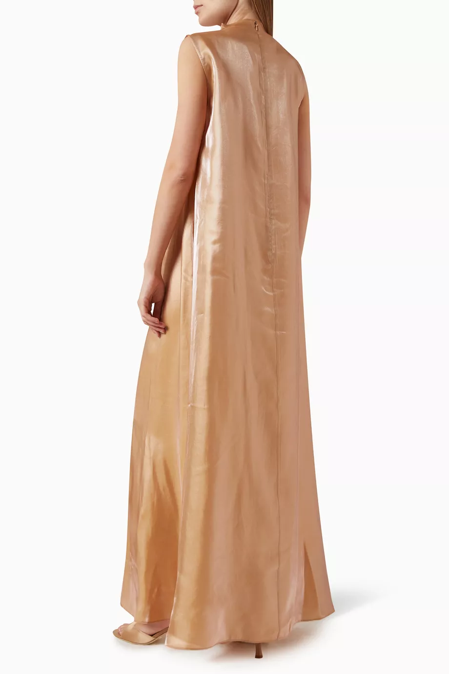 staud araya dress rose gold Staud Araya Dress in Rose Gold