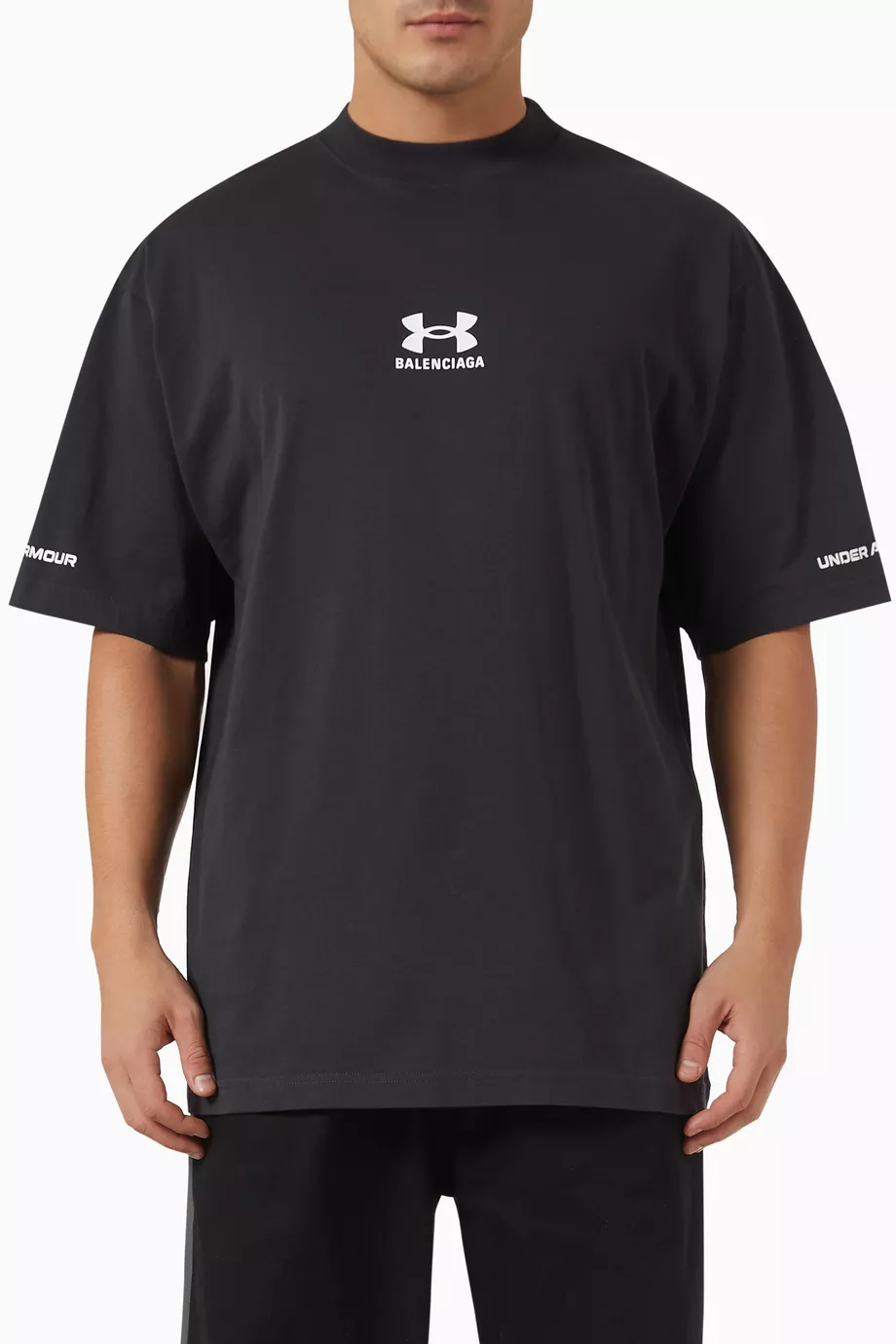 Buy Balenciaga Black x Under Armour® Unisex Medium-fit T-shirt For