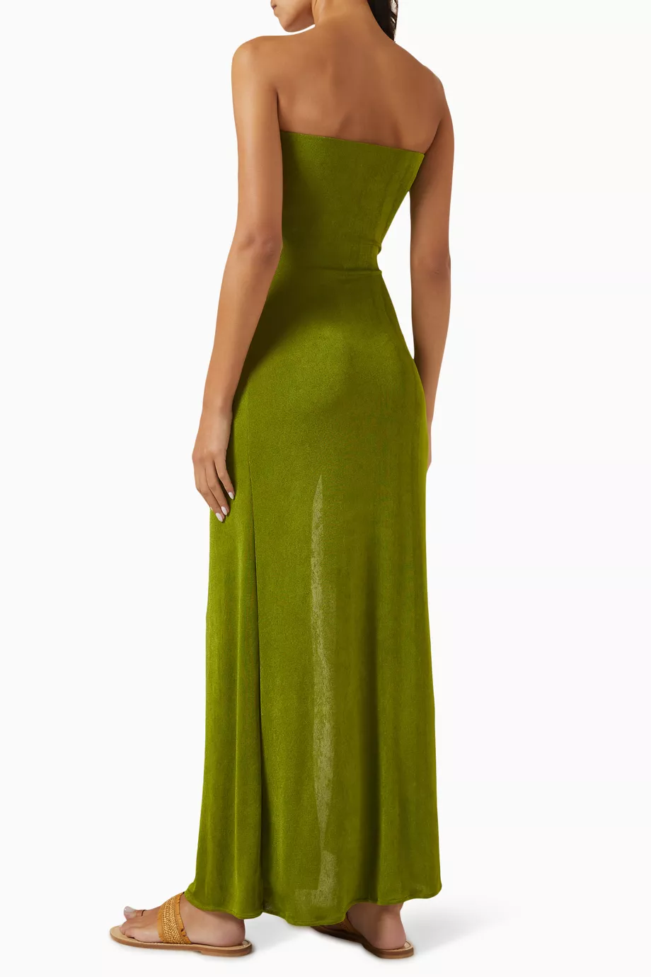 Buy Leslie Amon Green Sarong Twist Dress in Jersey For Women Online |  Ounass Oman