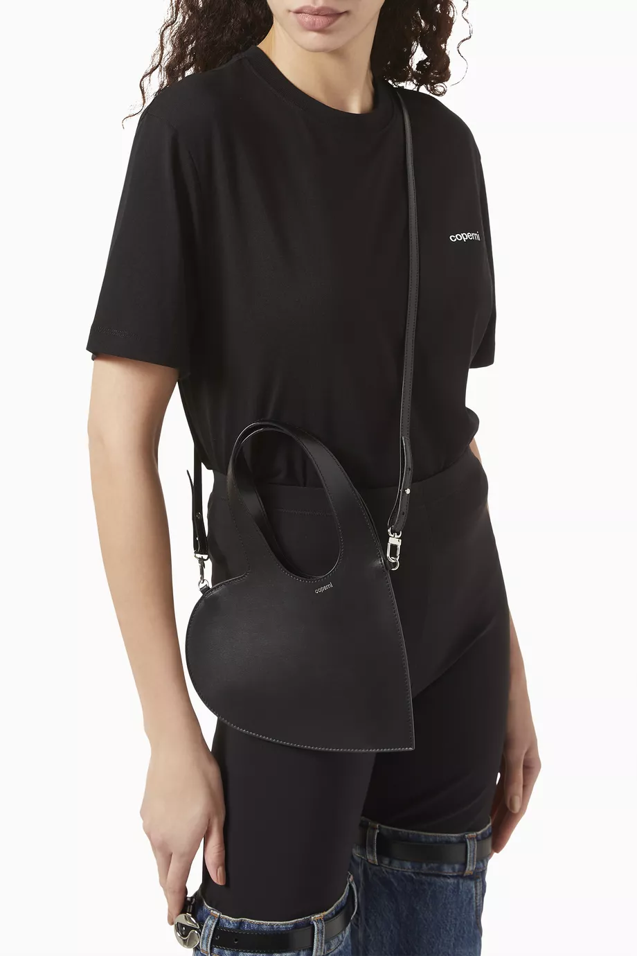 Buy Coperni Black Baby Heart Tote Bag in Leather For Women Online 
