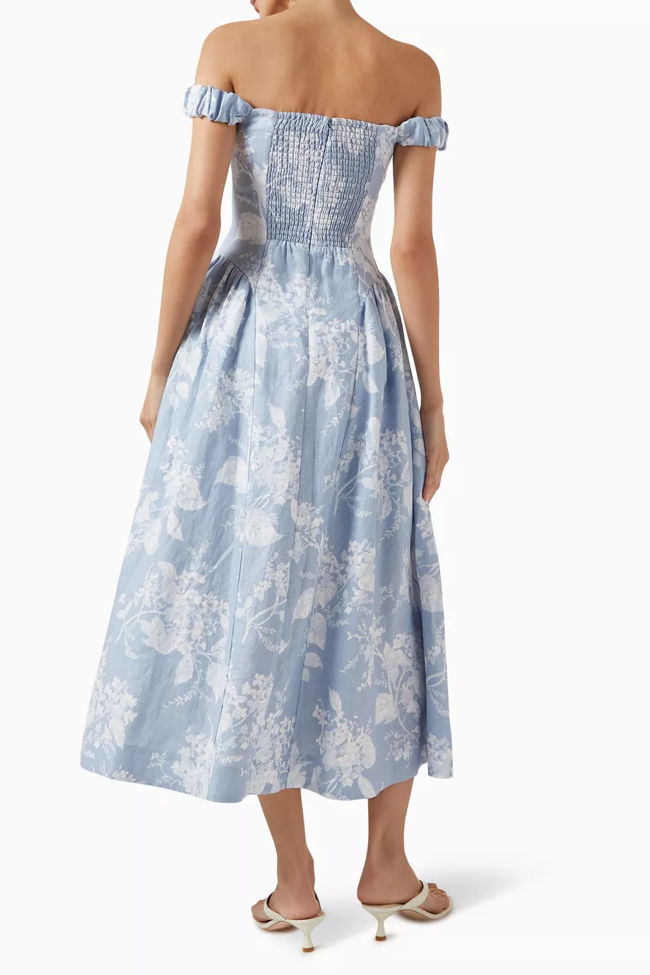 Buy Reformation Blue Monet Dress in Linen For Women Online | Ounass Oman