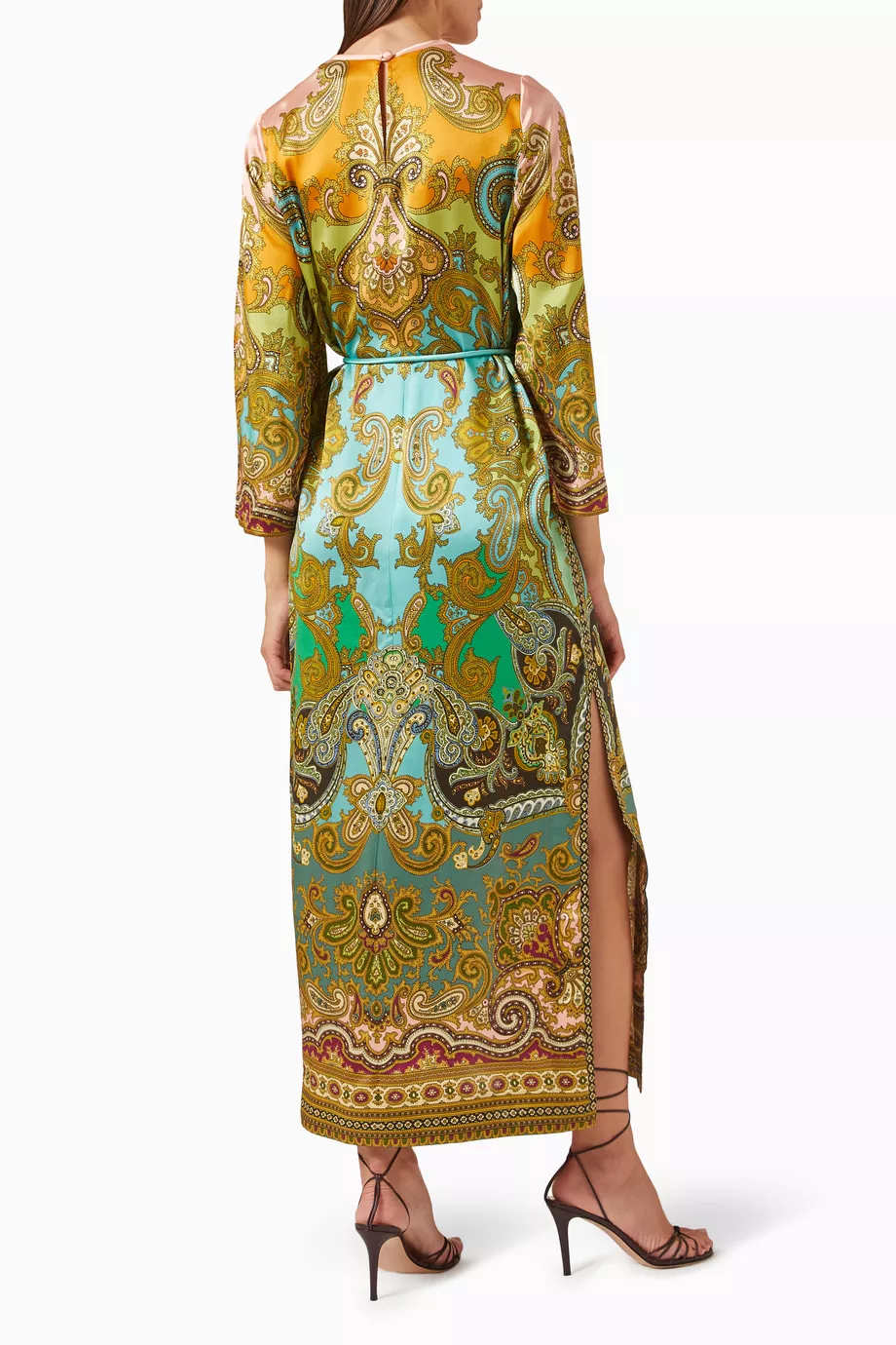 clemenza silk midi dress Alemais Multi Clemenza Silk Midi Dress