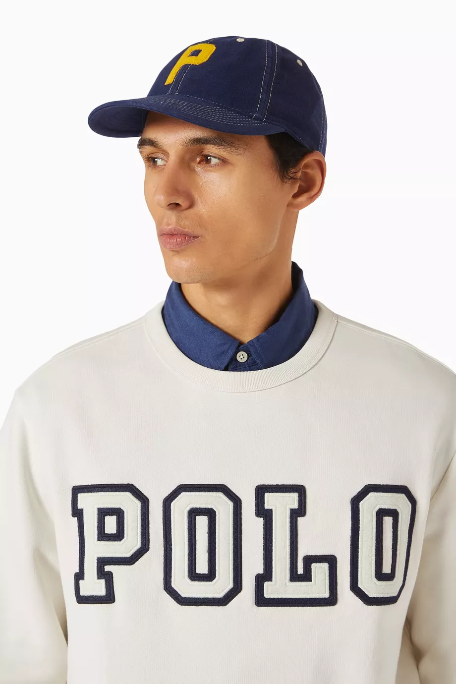 Polo Ralph Lauren Felt-patch Chamois Ball Cap (RAF710972686  Polo Ralph Lauren Felt Patch Chamois Ball Cap display picture 1