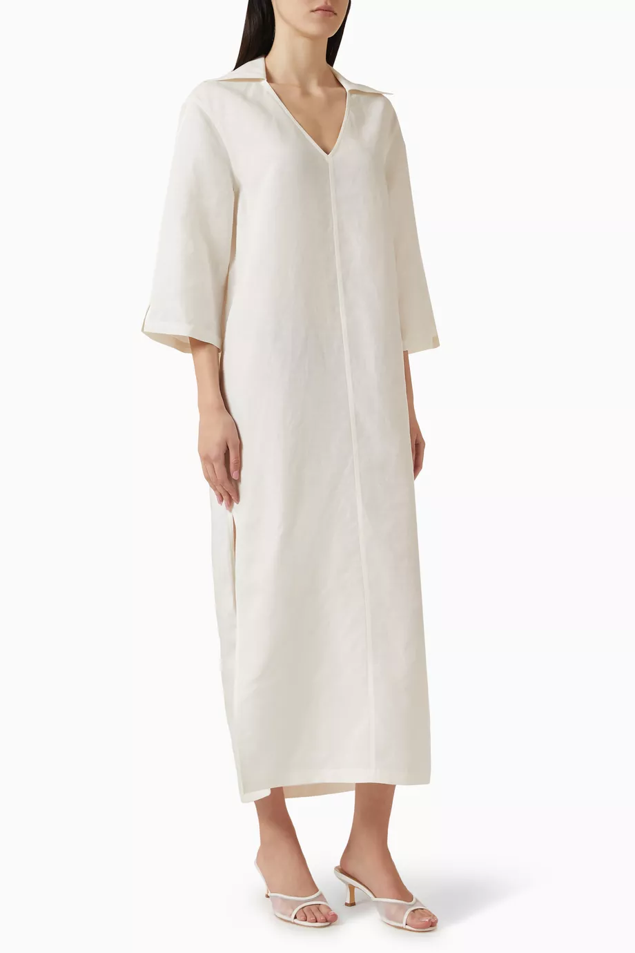 rohe linen kaftan dress Classic Linen Kaftan  Ruru Republic