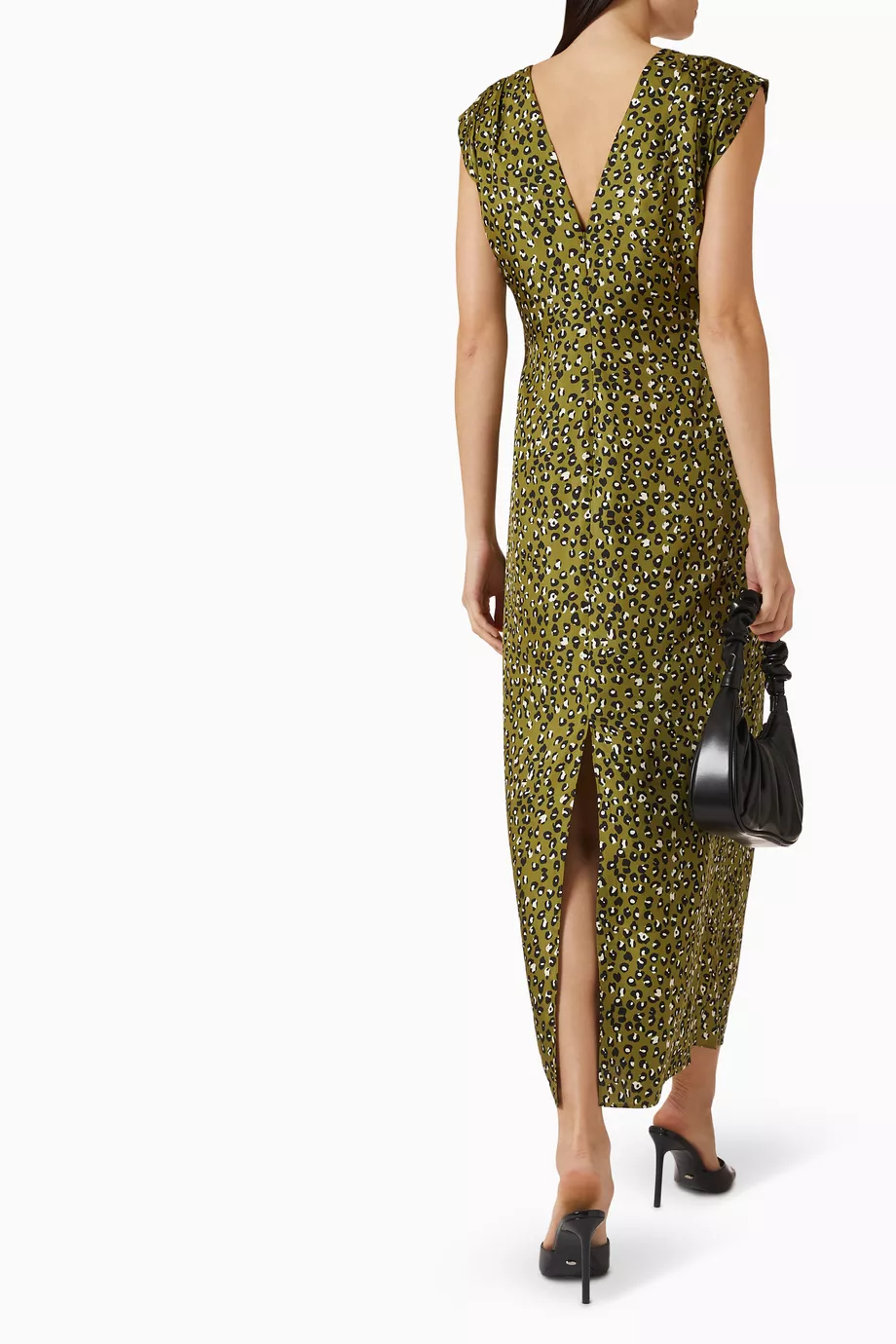 Buy Scanlan Theodore Green Animal-print Dress in Silk For Women Online |  Ounass Oman
