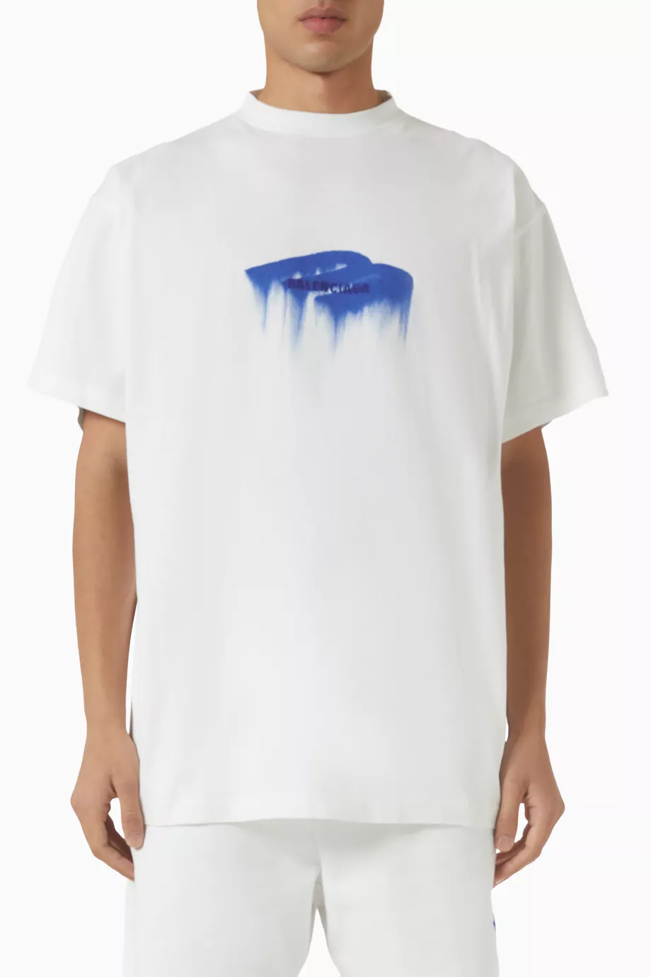 Buy Balenciaga White Wet Brush Oversized T-shirt in Dry Jersey For