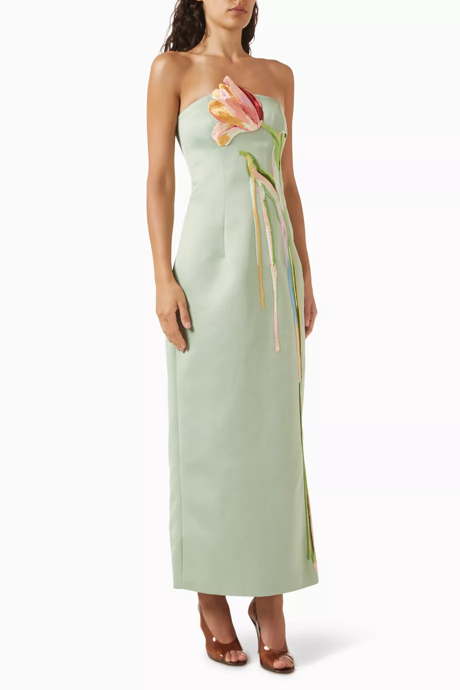 Buy Leo Lin Green Marilyn Cut-out Bustier Dress For Women Online | Ounass  Oman